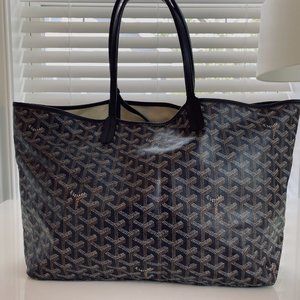 Goyard St. Louis Tote Monogram Chevron PM Black